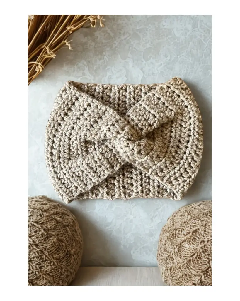 Headband Beige en Crochet