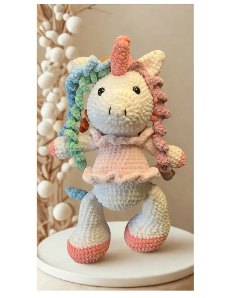 Peluche Licorne en Crochet
