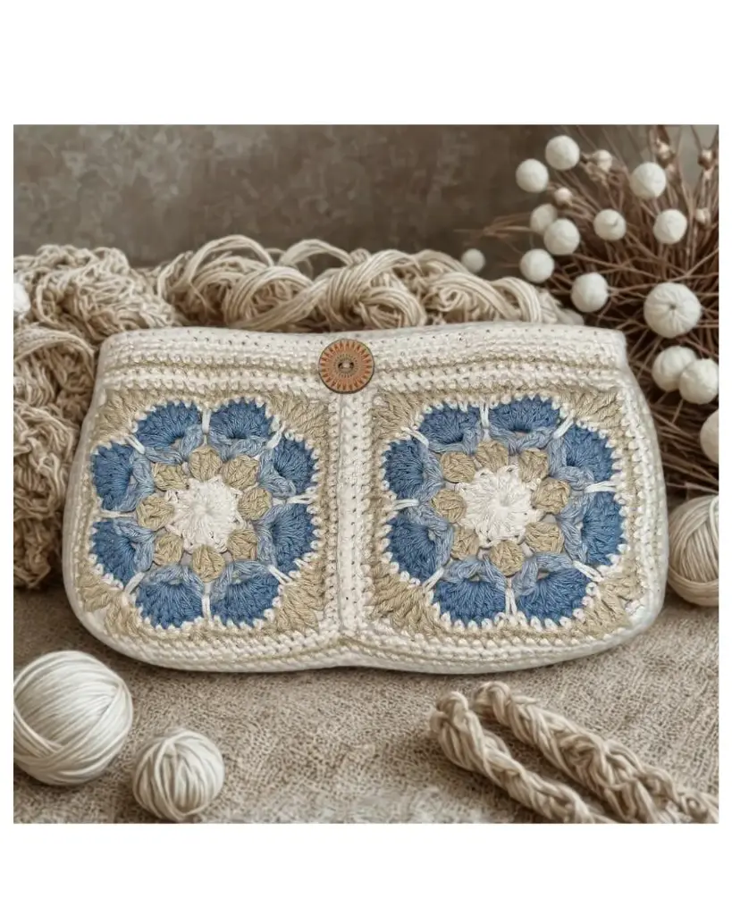 Pochette au Crochet en Granny Square 