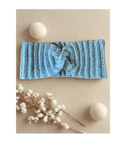 Headband Bleu en Crochet