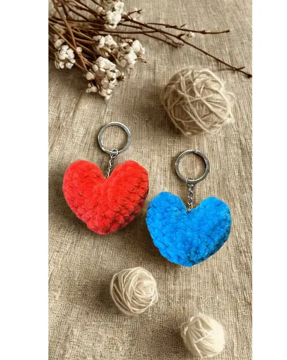 Porte Clé Coeur en Crochet