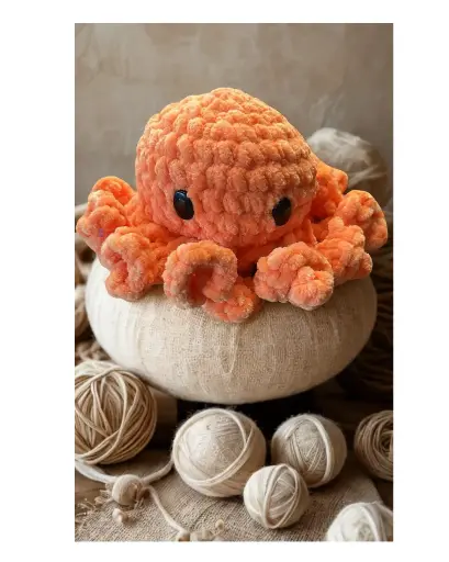 Peluche Pieuvre en Crochet