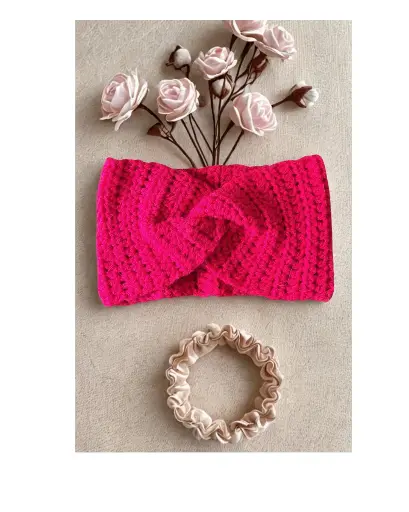 [BANDEAU ROUGE] Headband Rouge en Crochet