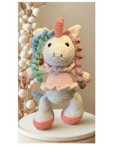 Peluche Licorne en Crochet