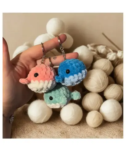 Porte clé Baleine en Crochet