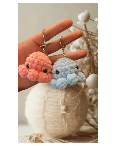 Porte clé Pieuvre en Crochet