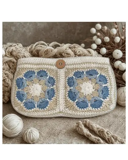 Pochette au Crochet en Granny Square 