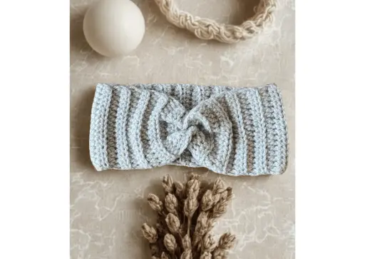 Headband Gris en crochet
