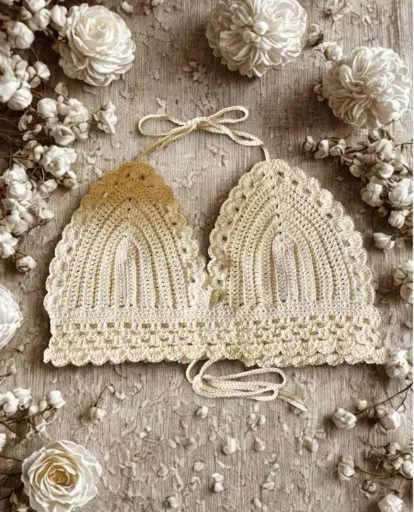 Top Jaune Pâle en Crochet